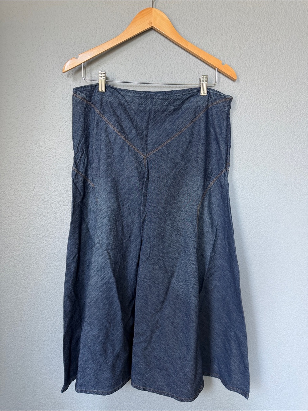 Lauren Ralph Lauren Indigo Denim A-Line Midi Skirt